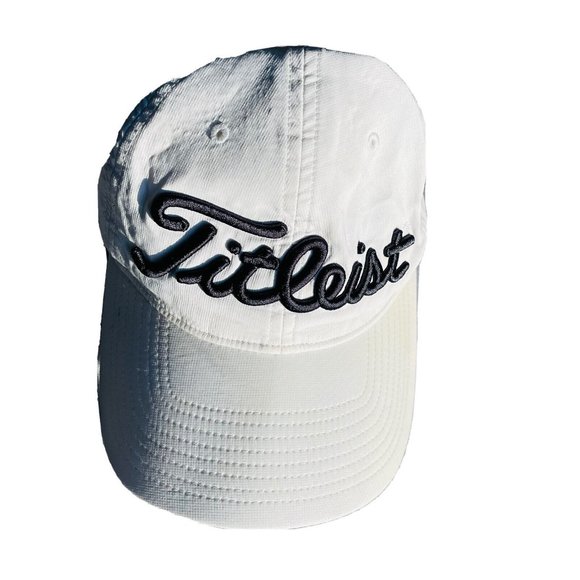 Titleist Drew Pro V1 Golf Hat Cap White Adjustable - Picture 1 of 6